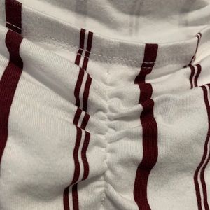 Off the shoulder shirt with cute cinched detail.